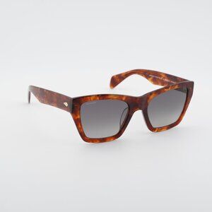 Rag & Bone RNB1046/G/S 09N4 WJ Sunglasses Havana Square Frame, Polarized Lenses